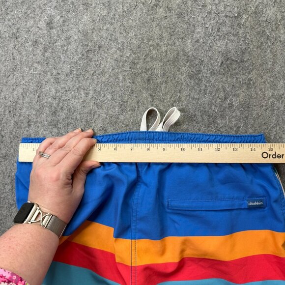 Chubbies Athletic Shorts Men S Blue Orange White Liner 7" Performance Stretch - Picture 13 of 16